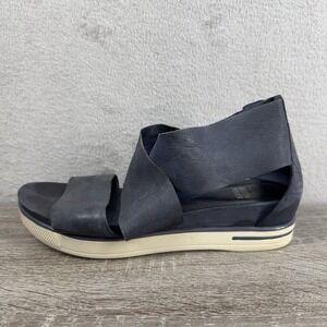 Eileen Fisher Sandals Womens Size 8 Sport Tumbled Leather Sneaker Blue